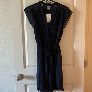 NWT H&M Navy Blue Dress 8